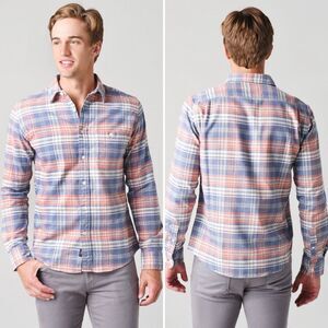 Faherty Seaview Stretch 100% Cotton Flannel in Autumn Plaid NWOT Size M